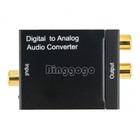 Digital Optical Coaxial Toslink Signal To Analog Audio Converter Adapter Rca