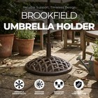 Four Seasons Courtyard Brookfield 19 Inch Cast Iron Umbrella Base  Espresso