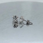 3 00ct Round Cut Natural Diamond Solid 14k White Gold Luxury Stud Earring