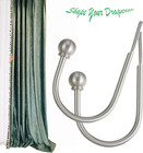 Curtain Holdbacks Hooks Solid Steel Hooks Decorative French Ball End Curtain Dra