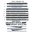 Boat Stripes  Boat Decals  Fits Grady White Boats Complete Kits 