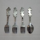 Vintage Walt Disney Donald Duck Mickey Minnie Mouse Child s Spoon   Fork Lot