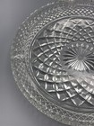 Pressed Glass Cigar Cigarette Ashtray Clear Round Large Vintage 8 1 2 