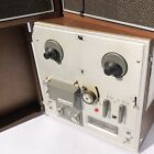 Akai 1710w l 4-track Stereo Phonic Reel-to-reel Tape Recorder Vintage W Speakers