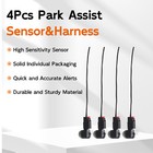 4 Set Rear Parking Aid Sensor W  Plug Harness For Ford F150 2015-20 Hc3z15k859-a