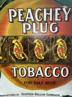 Vintage Peachey Plug Tobacco For Sale Cardboard Standup Sign Scotten-dillon Co 