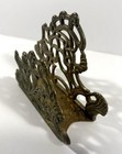 Vintage Brass Art Nouveau Letter Holder napkin Rack  Scroll Leaf Design  4 5 