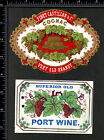 C 1876 Philadelphia Ketterlinus Wine Cognac 2x Label Cards Advertising Ephemera