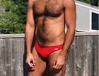 Speedo Men Red Solar Swim Brief Bikini Swimwear Size 30 32 34 36 38