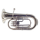 Handcrafted Brass Euphonium Bb 3 Valve Nickel Plated By Zaima With Hard Case