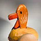 Anthroposophic Wooden Toy Duck Pull Toy Antique   Vintage