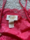 Victorias Secret -- Vintage Hot Pink Lace Satin Cami  Gold Label 