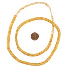 Mango Orange Glass Snake Beads 6mm Ivory Coast African Interlocking Handmade