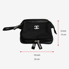 Sparkling Black Cosmetic Clutch Chanel Style     Usa Seller