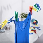 50 Pack Laundry Clothes Pins Plastic Multi Colored Pins Hanging Clothespins