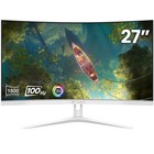 27  Fhd Curved Computer Monitor 100hz  1800r Va  Frameless Design  White Finish