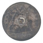 1853 Seated Liberty Quarter Arrows Love Token Hm  8584