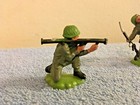 Lot Of 6 Britains British Army Ww2 Army Soldiers Radio Operator Bazooka Man 