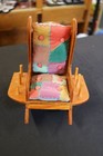 Antique Sewing Rocking Chair Caddy Pin Cushion Thread Holder