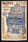 Beatty s Organs And Pianos Washington Nj Victorian Trade Card Horse Shoe Child