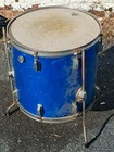 Vintage Crestline  floor Tom Drum  Blue Japanese Made Works  needs Restoration  