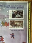 Vintage Original 1976 Christmas Usps Post Office Lobby Stamp Poster Santa Snow