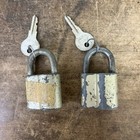 Pair Of Vintage Yale Padlocks- Both Have 1 Key  Made In Usa - Work 