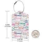 2 Pcs Luggage Tags For Suitcase  Cute Unique Pu Leather Travel Bag Stamp Seal