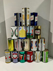 Nice Straight Steel Beer Can Lot Of  18  12oz Pull Tabs One  16oz  Plz Read  