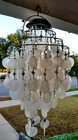 White Solar Capiz Shell Windchimes chandelier White Capiz Chimes Solar