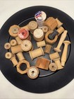 Vintage Wooden Sewing Spools Mixed Lot  No Thread