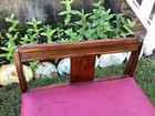 Vtg Antique Art Deco Upholstered Vanity Bench Stool Wood Wooden Chair