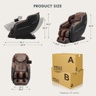 Brown Full Body Zero Gravity 8 Points Massage Chair Recliner With Heated shiatsu