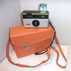 Vintage Kodak Instamatic 124 Camera W  Rare Orange Case Mid Century Modern