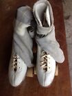 Vintage Chicago White Roller Skates Chicago Wooden Wheels Size 5-1 2 Sock Covers