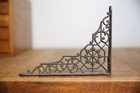 Vintage Metal Wall Shelf Ornate Bracket Architectural Gothic Antique Cast Iron