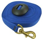  Lunge Line With Rubber Stopper 25  - Solid Brass Snap  Precision 25-feet Blue