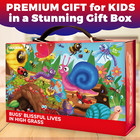 Quokka 2x3 Ft Giant Floor Puzzles For Kids Ages 4-6   Bugs