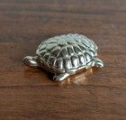 Vintage Gold Tone Candid Turtle Solid Perfume By Avon Compact Case