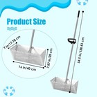 Detachable Sand Flea Rake 16 Inch Wide Screen With 51 Inch Handle
