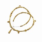 Ancient Burmese Pyu Antique Gold Unique Charms Beads Necklace  19in  37gram 