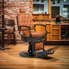 Heavy Duty 360   Rotatable Vintage Recline Barber Chair Hydraulic With Headrest