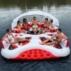 Tobin Sports Seas The Day Inflatable Island Float W  Sunshade