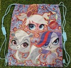 Very Rare  Lps Littlest Pet Shop Drawstring Knapsack Bag Pouch  Bag      
