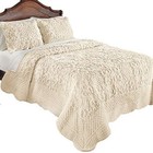 Collections Etc Elegant Ultra-soft Faux Fur Plush Quilt Bedding With King Ivory