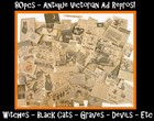 Vtg Halloween Ad Lot Black Cat Witchcraft Devils junk Journal Scrapbook Ephemera