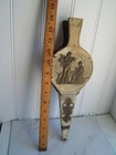 Vintage Fireplace Bellows Wooden W  Brass Figural