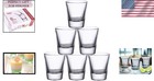 6-piece Break-resistant Whiskey Shot Glass Set  1 5 Oz Capacity For Celebrations