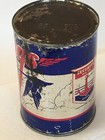1 Qt Wings Motor Oil Empty Metal Can  Vintage Security Oil Co Wichita Kansas