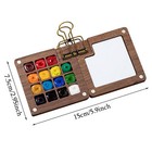 Pocket Artist Watercolor Travel Set Mini Portable Wooden Paint Palette Kit